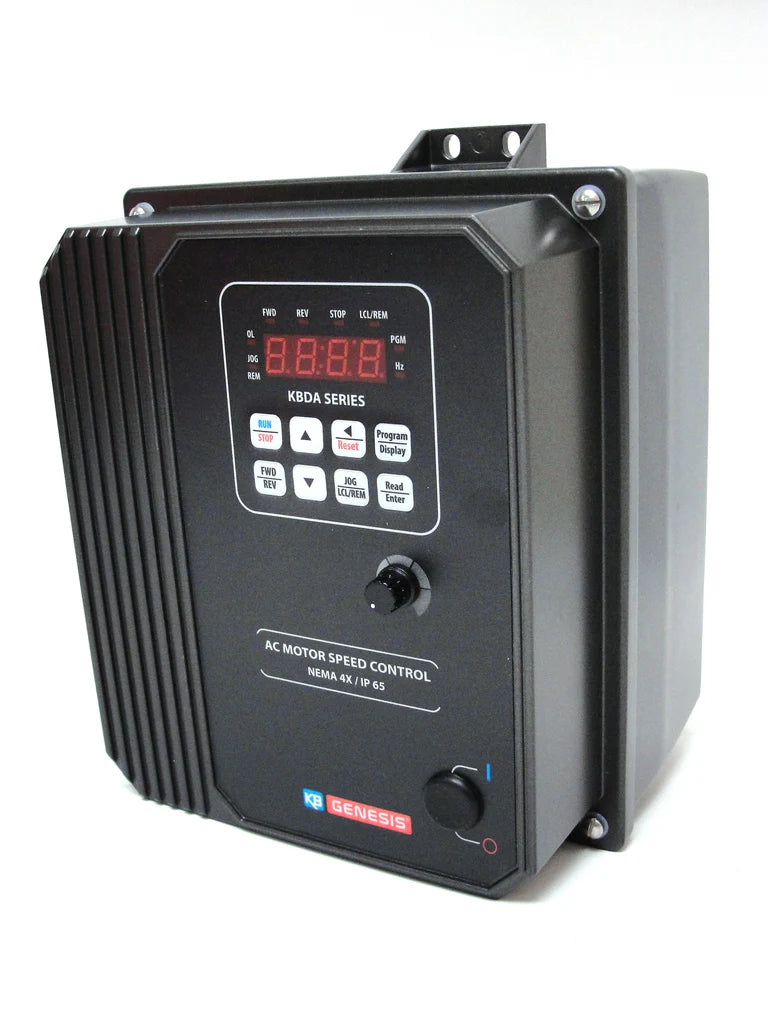 KB Electronics 1/2 - 3 HP KBDA-29 Digital Variable Frequency Drive, Input 230V 1P, Output 230V 3P,#10003 Gray