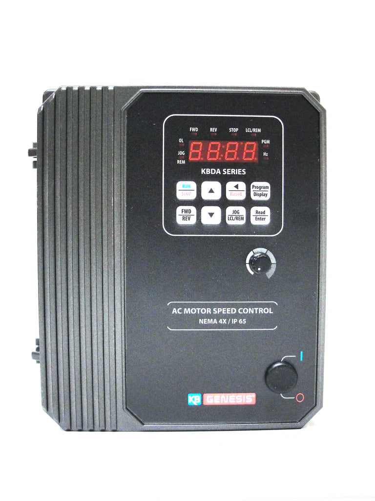 KB Electronics 1/2 - 3 HP KBDA-29 Digital Variable Frequency Drive, Input 230V 1P, Output 230V 3P,#10003 Gray